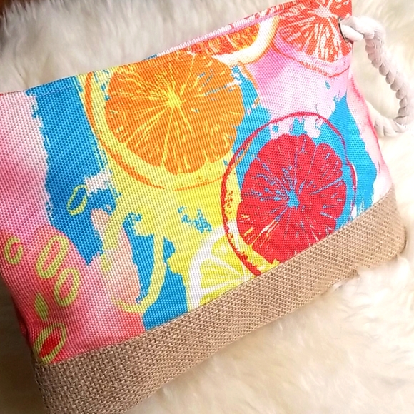 Beloved Handbags - Canvas Fruit Print Bag